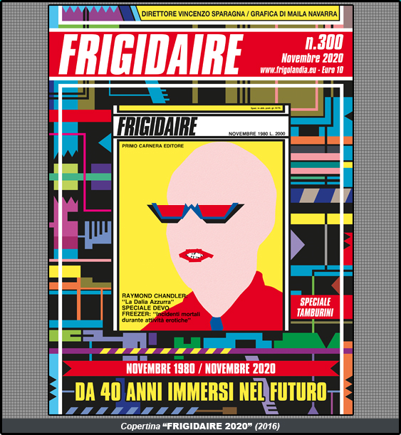 Grafica di Maila Navarra: ideazione e realizzazione del calendario 2013 di FRIGIDAIRE pubblicato sul n.245. Colori, grafica, impaginazione